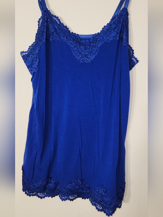 Lane Bryant Tops - 💙💙Lace-Trim Cami Tank Top💙💙 - Royal Blue. Lane Bryant 14/16.